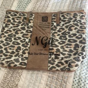 Nwt NGIL animal print tote bag